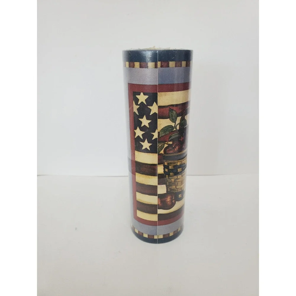 Vintage Americana Wallpaper Border Apple Basket American Flag Primitive Country